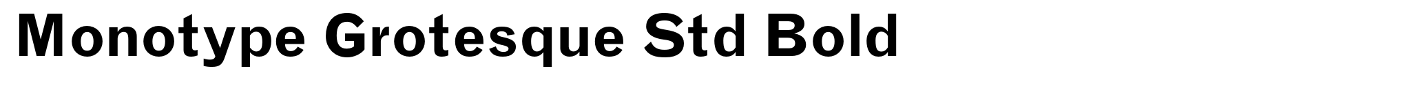 Monotype Grotesque Std Bold image